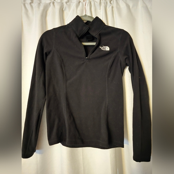 Women's The North Face Black Fleece Pullover Quarter Zip Size XS - Picture 2 of 4